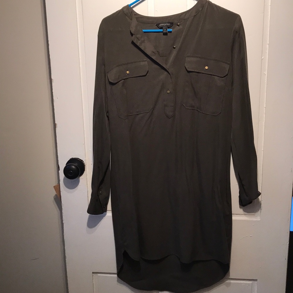 Dark Green Banana Republic Dress